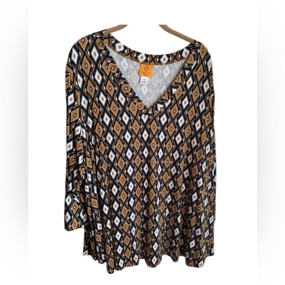 NWT Ruby Road Plus Size 4x Geometric Design Top